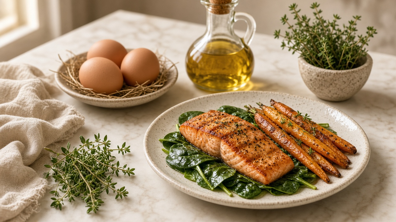 Alimentos habituales en una dieta equilibrada para la salud masculina